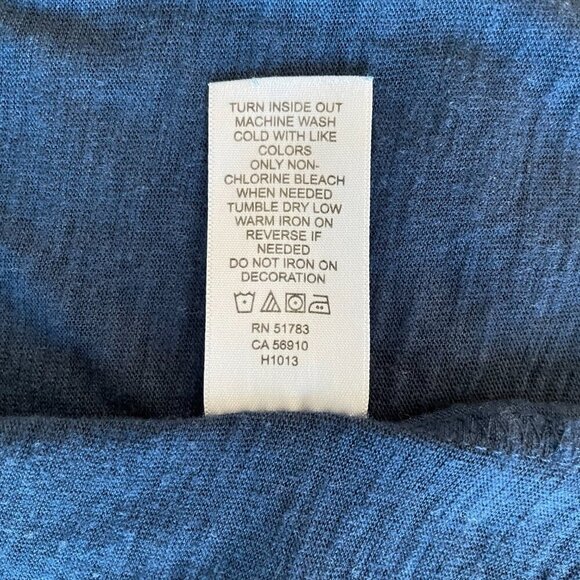 Maurices V-Neck Embellished Graphic Fitted T-Shirt Blue/Silver, Size XS - Picture 10 of 10